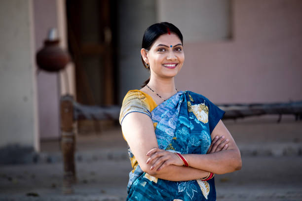 Portrait of confident woman in sari